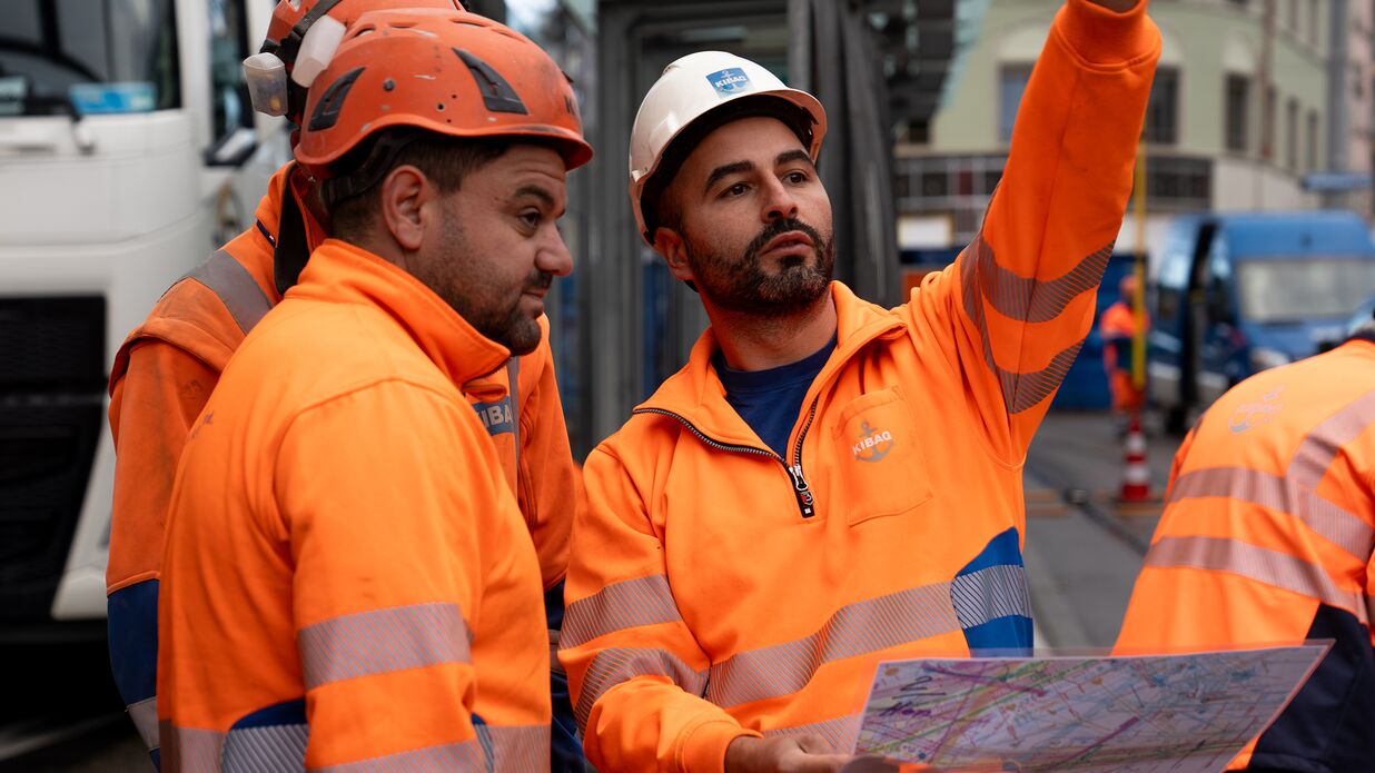 Kibag gleisabbruch schaffhauserplatz polier