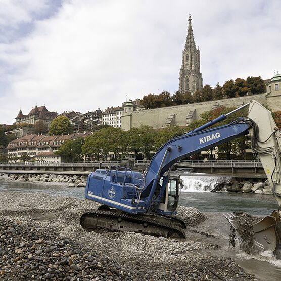 KIBAG Bern Wasserbau schwellenmaetteli