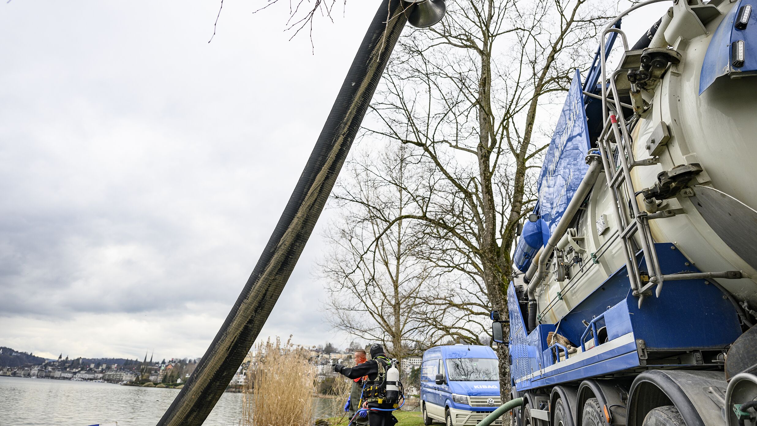 Kibag taucharbeiten saugbagger