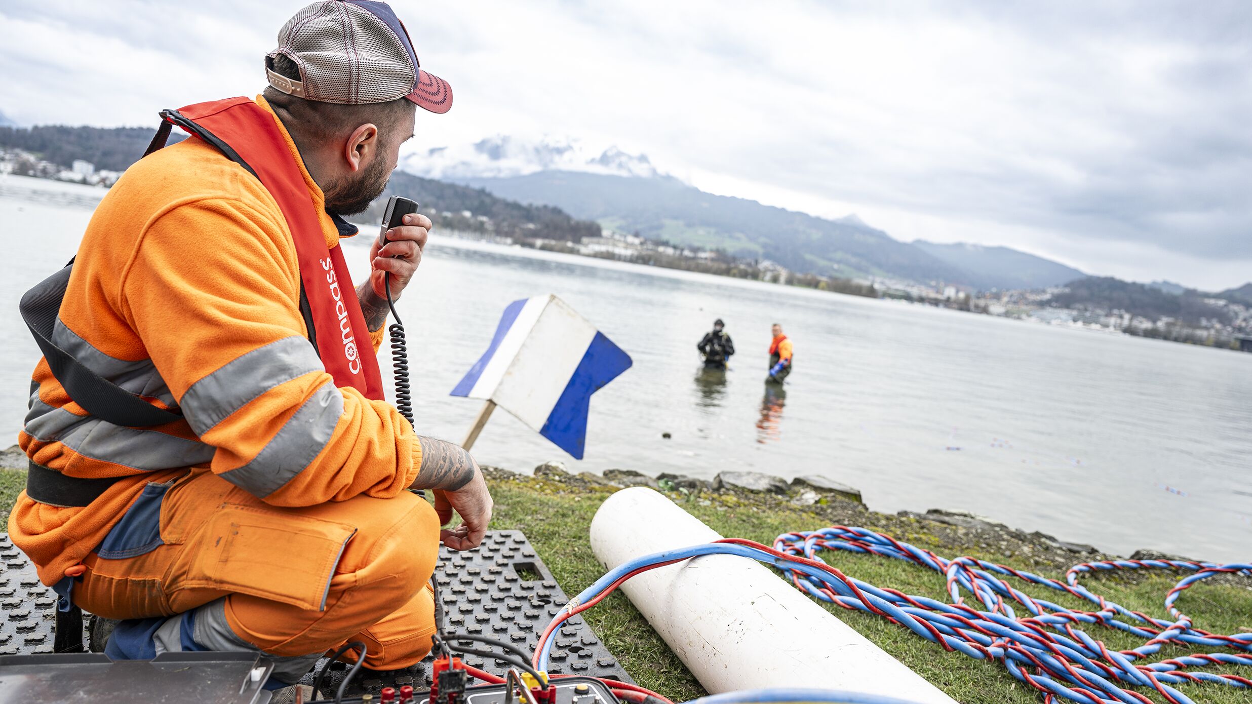 Kibag taucharbeiten saugen see