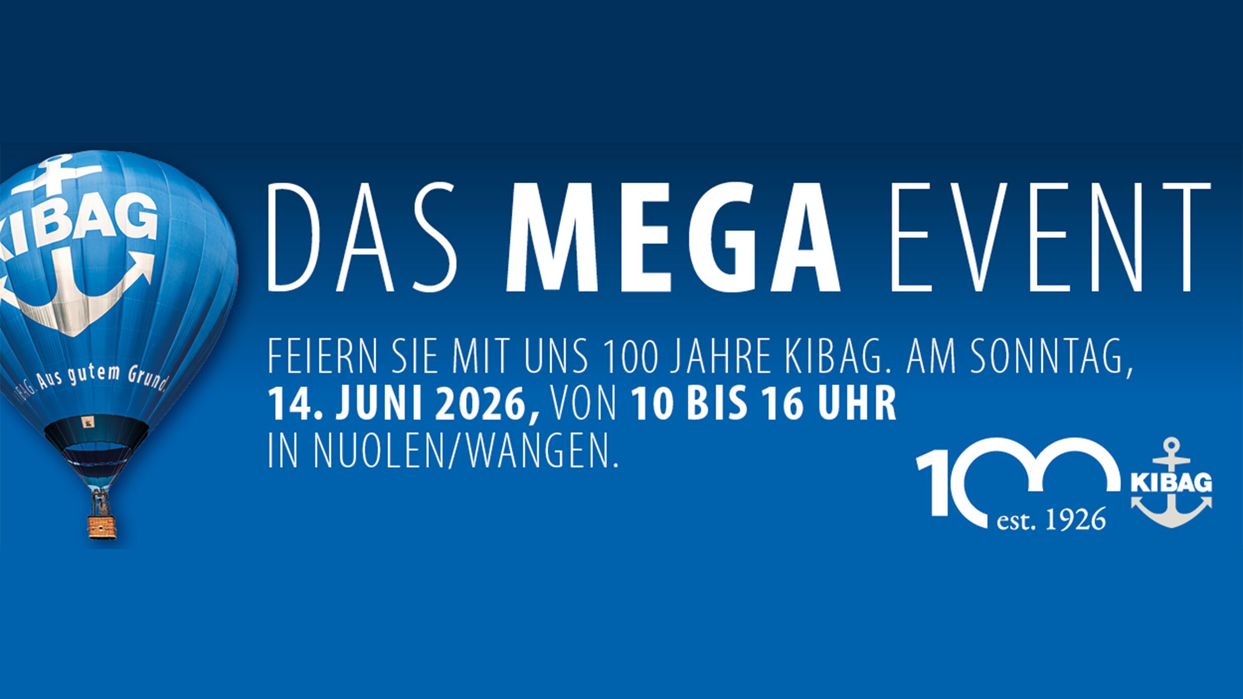 KIBAG 100 Jahr Banner