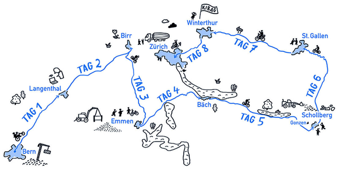 Map Tour de Kibag