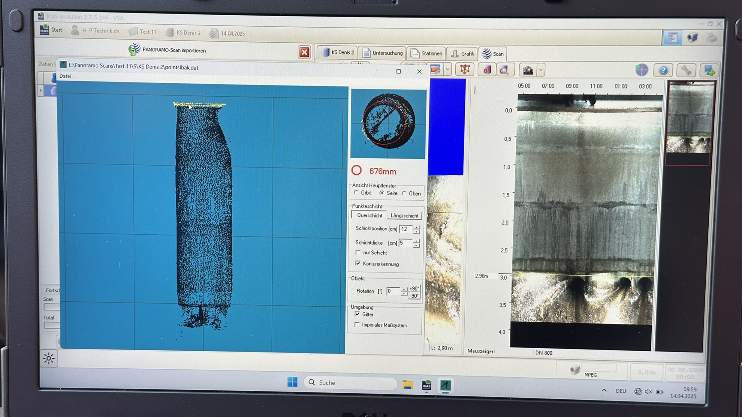 Kibag entwaesserung inspektion Schachtscan